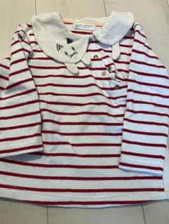 ベイビーチアー　ネコ襟カットソー90cm