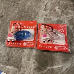 非売品 新品　エースコック ブタ カップ麺ふたクリップ フィギュア こぶた 2種のサムネイル