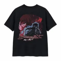 00s るろうに剣心 アニメ Tシャツ 緋村剣心 流浪人 ペイント汚れアリ 