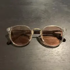 クリアフレーム ラウンドサングラス