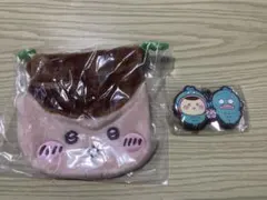 ちいかわ✖️サンリオ　なかよしラバーマスコット　くりまんじゅう　ハンギョドン　巾着