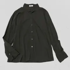HIROKO BIS♡ピンストライプ長袖シャツ　立ち襟　レディース　L相当のサムネイル