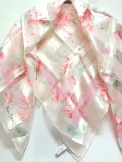 Pierre Cardin シルク100%花柄スカーフのサムネイル