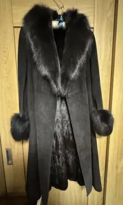 【美品】ノーベスパジオ ロングコート最高級アンゴラブルーフォックス ファー 美品】ノーベスパジオ ロングコート最高級アンゴラブルーフォックス