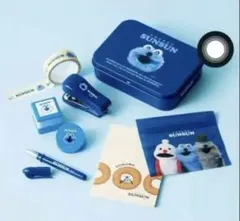 リンネル5月号 付録 パペットスンスン 便利な缶ケース入り ミニ文具セット