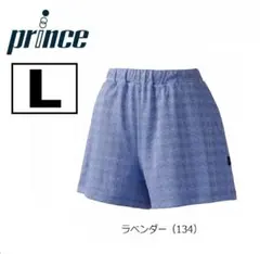 プリンス テニス ショートパンツ 千鳥柄 ジャガード ラベンダー パープル Lのサムネイル