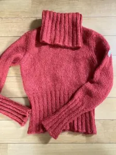 MONCLER 赤 タートルネック ニット XS