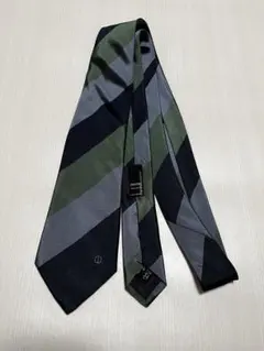 【美品】ダンヒル dunhill ネクタイ グリーン ネイビー グレイ