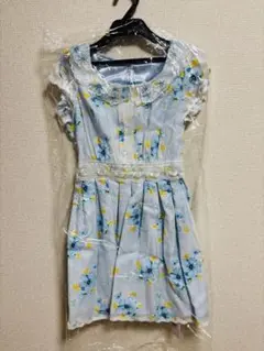d*9様 シークレットハニー ワンピース 花柄 水色 ガーリー 新品タグ付き