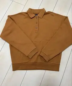 GAP 長袖ポロシャツ ブラウン　Mサイズ