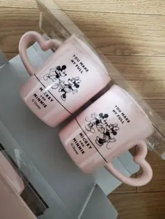 Disney ハート　ペアマグカップ