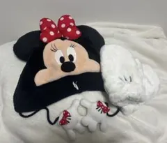 ミニーマウス ファンキャップとミッキーミトンセット