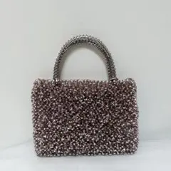 希少 アンテプリマ スクエア ミニ ワイヤーバッグ パーティー ピンクシルバー