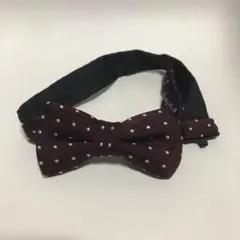 ラルフローレン　蝶ネクタイ　ドット柄　ワインレッド