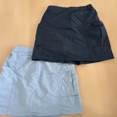 ユニクロスカートパンツ付き2色セット ポケット付き　150