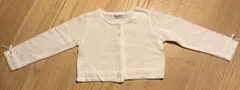 【美品】familiar ホワイトカーディガン　ボレロ 100