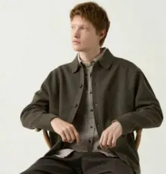シマリス様【新品】UNIQLO ミラノリブシャツカーディガン L ダークブラウン