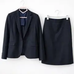 ネイビー　シングルボタン リクルートスーツジャケット、スカート