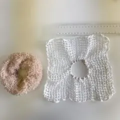 ピンクシュシュとホワイトメッシュシュシュセット