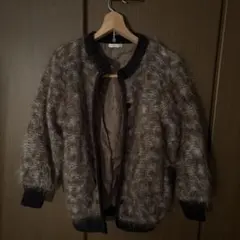 手編みブラウンカーディガン