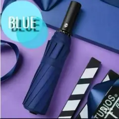 ブルー 12本骨 晴雨兼用 折りたたみ傘 雨傘 日傘 遮光 男女兼用