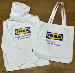 IKEA パーカーS、トートバッグ(まち有)ホワイトのセットのサムネイル
