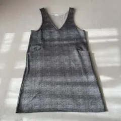 persodea グレー系 Vネック ワンピース L