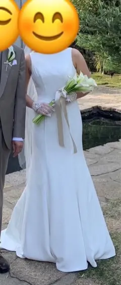 細見え！シンプルだけどインパクトあり⭐︎セミマーメイドウェディングドレス