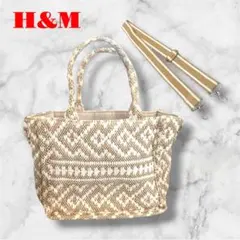 H&M❤️ミニトートバッグ ショルダーバッグ　幾何学模様　即購入可能　送料無料のサムネイル
