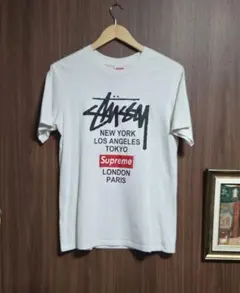 supreme stussyシュプリーム ステューシーコラボ TシャツXLのサムネイル