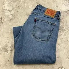 リーバイス　505　デニムパンツ　W34　インディゴブルー　古着　ヒゲ　縦落ち