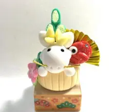 ☆お正月　干支辰の門松飾り　樹脂粘土