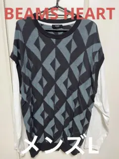 BEAMS HEART/ビームスハート　レイヤード風長袖Tシャツ
