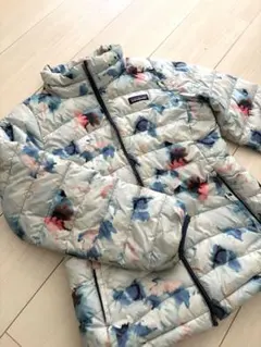 Patagonia フローラルジャケット 美品 150 / L12 水色ブルー系