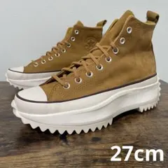 コンバース レザー ランスター ハイク ハイ 27cm　日本未発売 ウィート厚底