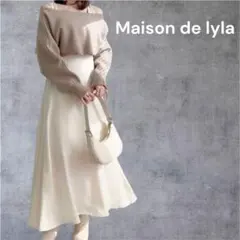 198 Maison de lyla ニットセットフレアワンピース 2点