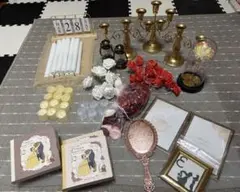 結婚式 ウェルカムスペース まとめ売り 美女と野獣風 ゴールド装飾セット