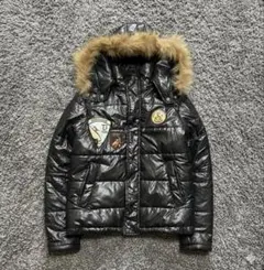 00s archive ファー ダウンジャケット y2k 平成 グランジ 光沢