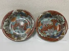 【現状品】有田焼 古伊万里 金彩 色絵 五彩錦手 菓子器 獅子 割烹 懐石