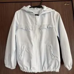 ライトブルー フリル付きジャケット　120