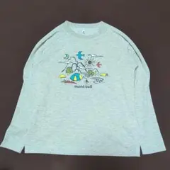 140★モンベル★キャンププリントＴシャツ★グレーのサムネイル