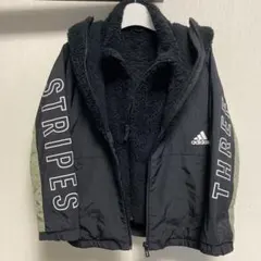 adidas ジャケット &ユニクロボアベスト　ブラック2点セット
