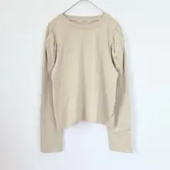 NICE CLAUP 長袖 トレーナー グリーン M シンプル レディースのサムネイル