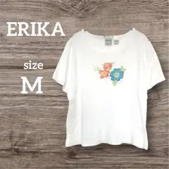 ERIKA フラワープリント 半袖Tシャツ