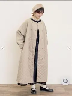 SamansaMos2購入 メルトン切替キルティングコート(Used)