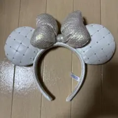 東京ディズニーリゾート　ミニー　カチューシャ　白　パール　スパンコール