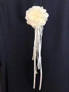 コサージュ風ブローチ　髪飾り　クリップ付き