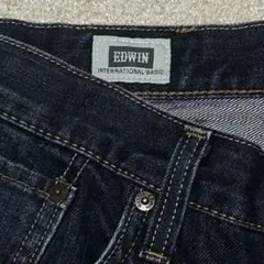 美品！EDWIN 404 ストレートデニム 32 ダークネイビー