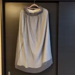 BEAMS HEART プリーツスカート グレー