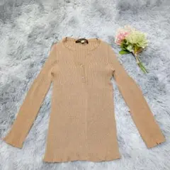 美品✨️MICHEL KLEIN 長袖ニット 38 ベージュ春物